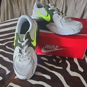 Nike Kids Bright Green and Gray Sneakers